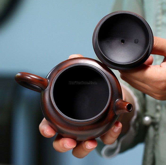 Premium Yixing Purple Clay Teapot - Authentic Chinese Dezhong Style for Brewing Oolong & Pu-erh Tea - Perfect for Tea Ceremonies & Gifting