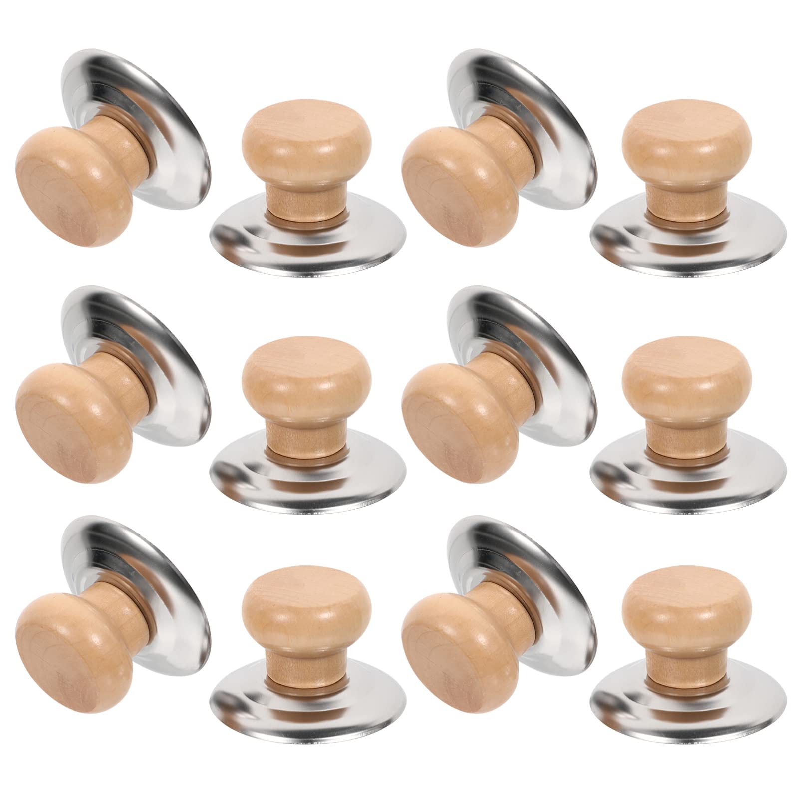 Cabilock 12-Piece Universal Glass Cookware Lid Knob Set - Stainless Steel Replacement Handles for Pots, Pans & Saucepans - Perfect for Stovetop, Oven & Kitchen Use