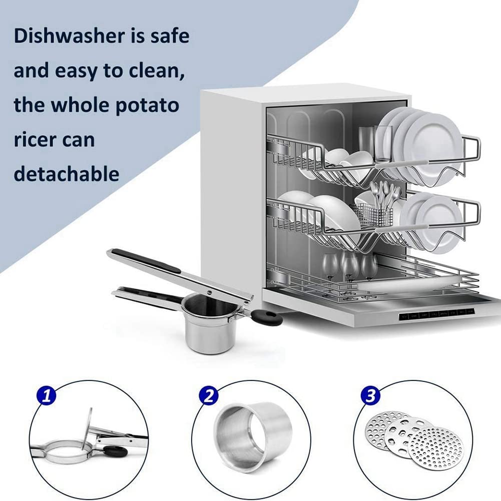 XIDIT Potato Blender & Spaghetti Maker Machine - 3 Interchangeable Discs for Mashed Potatoes, Pasta Press - Perfect for Home Cooking, Meal Prep & Italian Cuisine Lovers