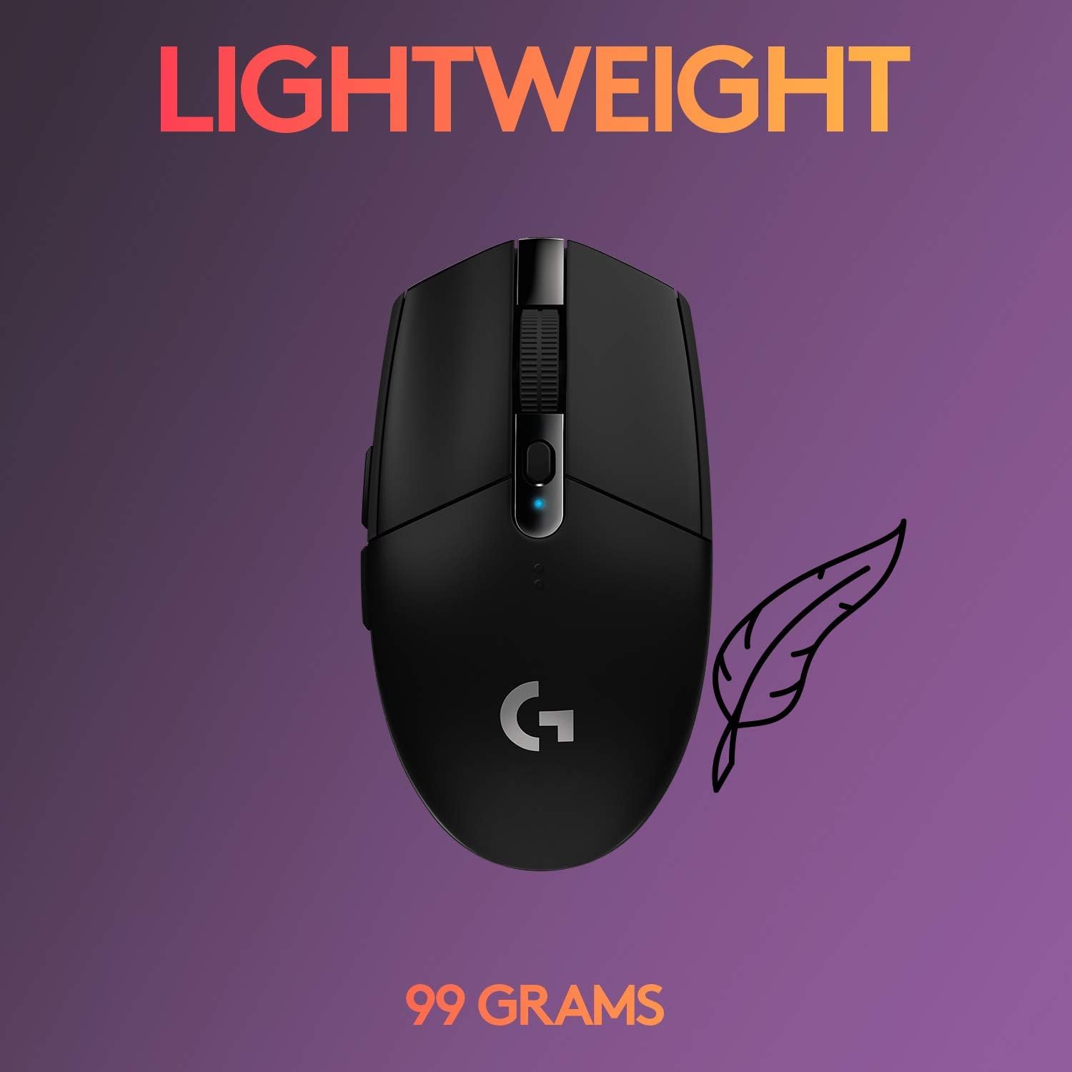 Logitech G305 LIGHTSpeed Wireless Gaming Mouse - Black (Renewed) | Ergonomic Design for PC, Mac, Laptop | Perfect for FPS, MOBA & Esports Gaming