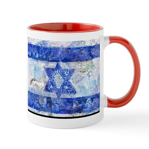 White/Red Inside - Flag Of Israel Mugs