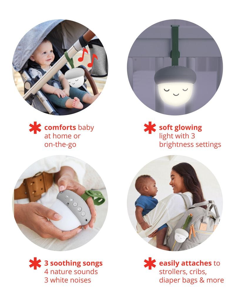Skip Hop Stroll & Go Portable Baby Soother Sound Machine - White Noise & Lullabies for Sleep, Travel & Nursery - Perfect for Strollers, Car Rides & Bedtime