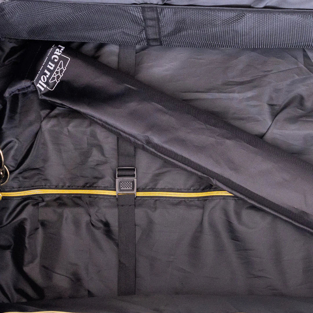 Rac n Roll Large Black Travel Bag with Built-in Storage - Perfect for Gym, Work, and Weekend Getaways