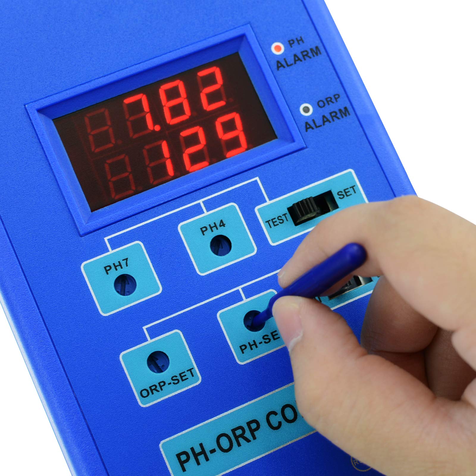 2-in-1 pH ORP Redox Controller Water Quality Tester with Replaceable BNC Electrode - for Laboratory Analysis, Aquariums, Hydroponics & Pool Monitoring