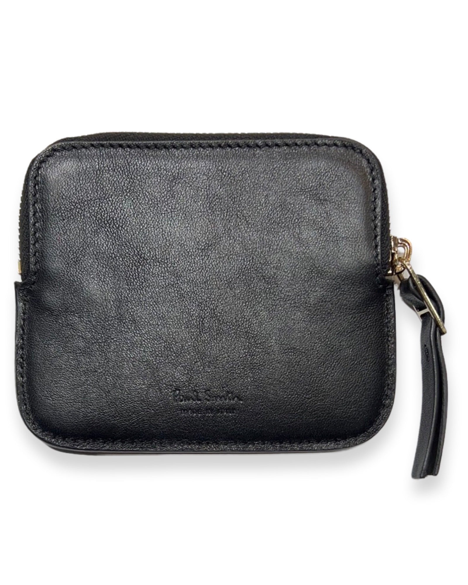 Paul Smith 'Love' Zip Around Wallet for Men - Stylish Black Leather RFID Blocking Wallet for Everyday Use & Travel