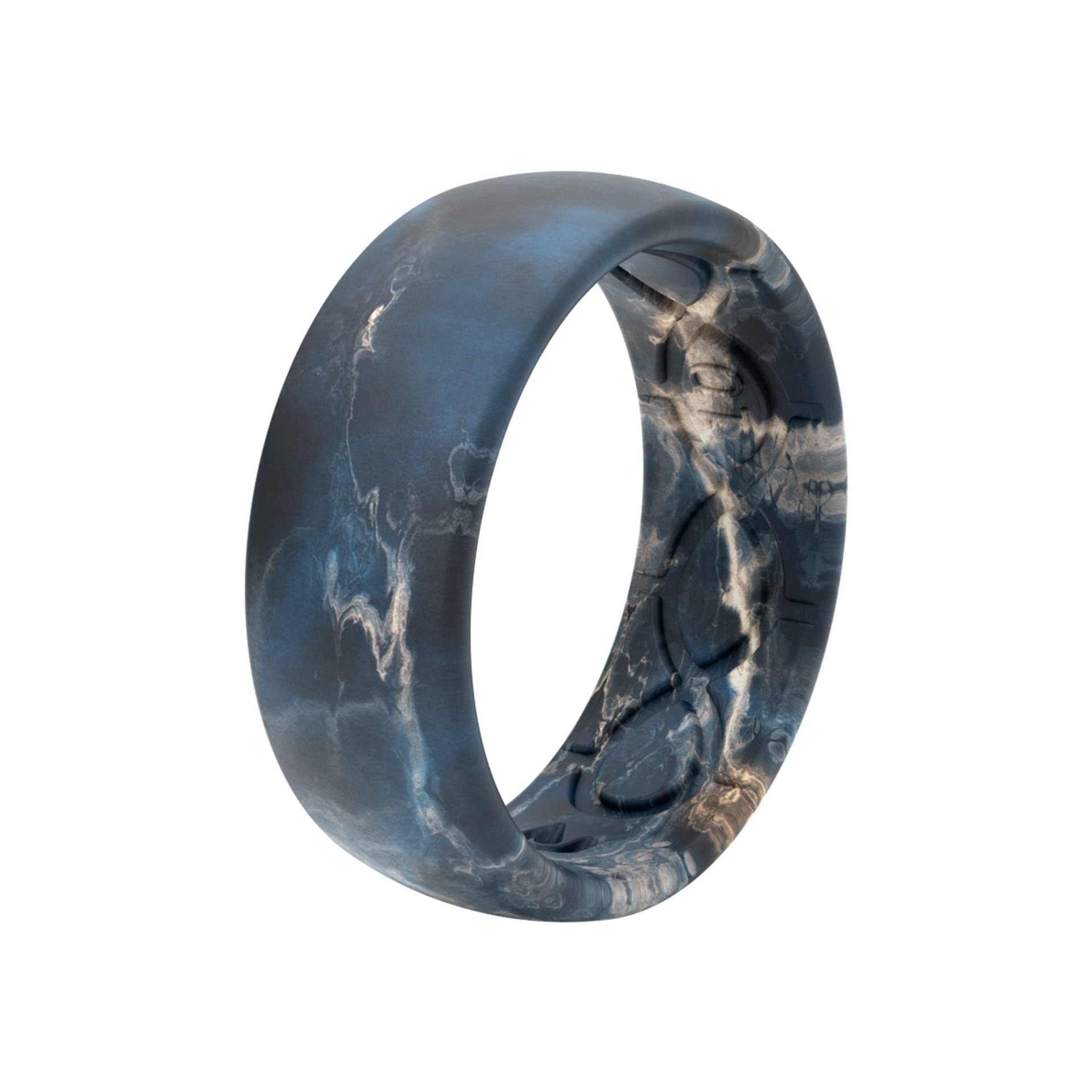 Groove Life Nomad Silicone Wedding Band for Men - Breathable Rubber Ring with Unique Design & Lifetime Warranty - Perfect for Active Lifestyle, Gym, Swimming, Outdoor Adventures
