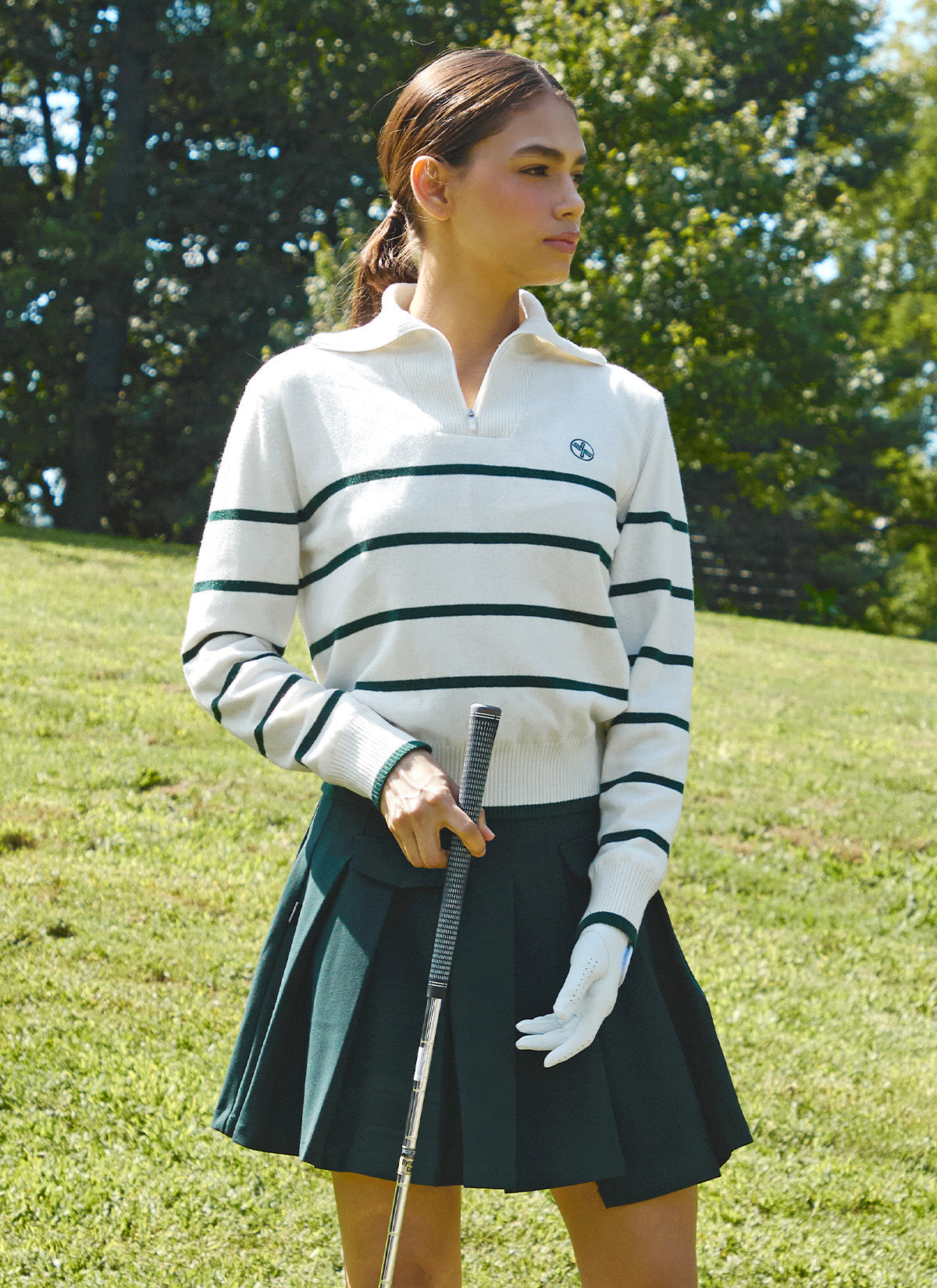 Men's Striped Half Zip Knit Sweater - Casual Pullover for Fall & Winter - Perfect for Outdoor Activities and Layering