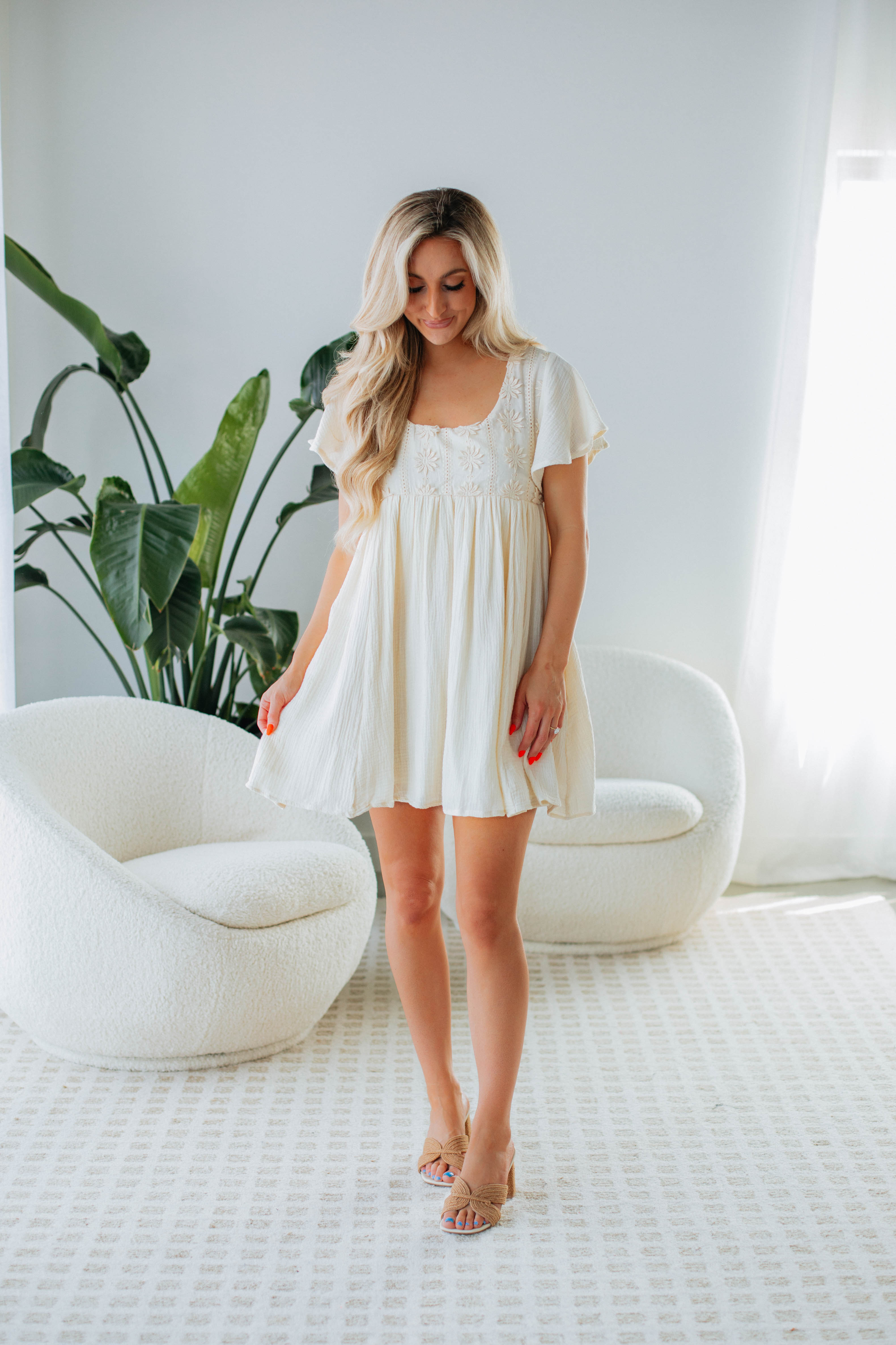 Aspyn Floral Babydoll Dress for Women - Summer Casual Mini Dress with Short Sleeves | Perfect for Beach, Vacation & Date Night Outfits