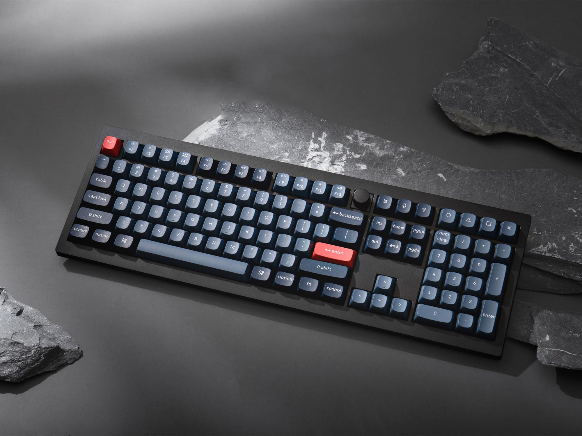 Keychron V6 Max Wireless Custom Knob Mechanical Keyboard - QMK/VIA Programmable, Bluetooth 5.1/2.4GHz/Wired RGB, Hot-Swappable Gateron Jupiter Brown Switch, Compatible with Mac & Windows - Perfect for Gaming, Coding & Office Work