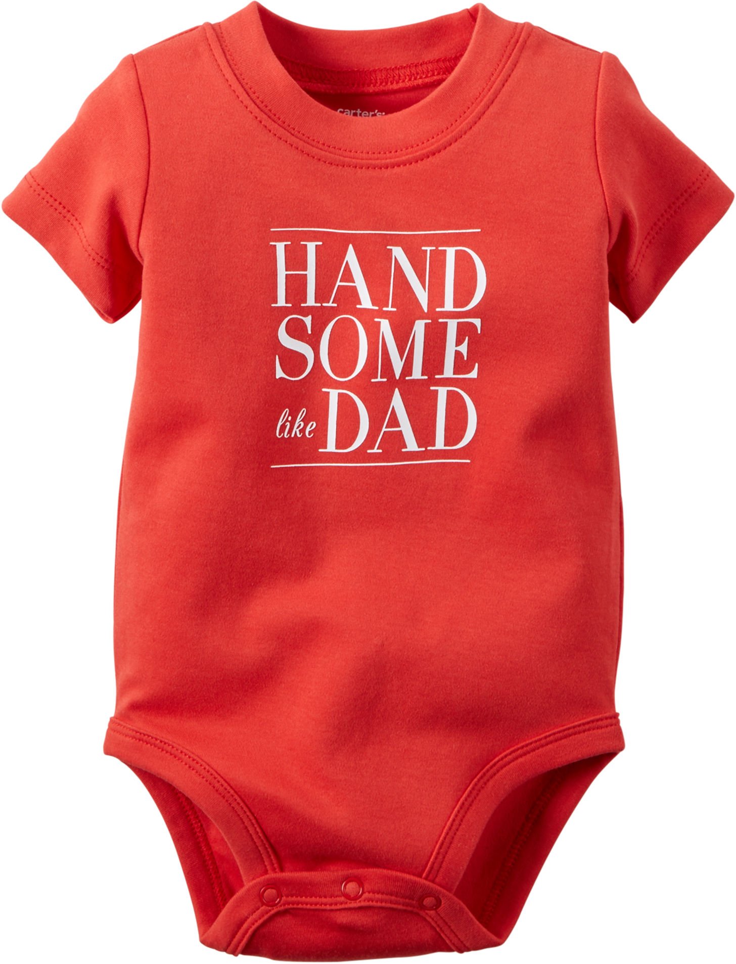 Carters Baby Boys Handsome Like Dad Bodysuit - 9 Months Red | Soft Cotton Onesie for Infants | Perfect for Family Photos & Special Occasions