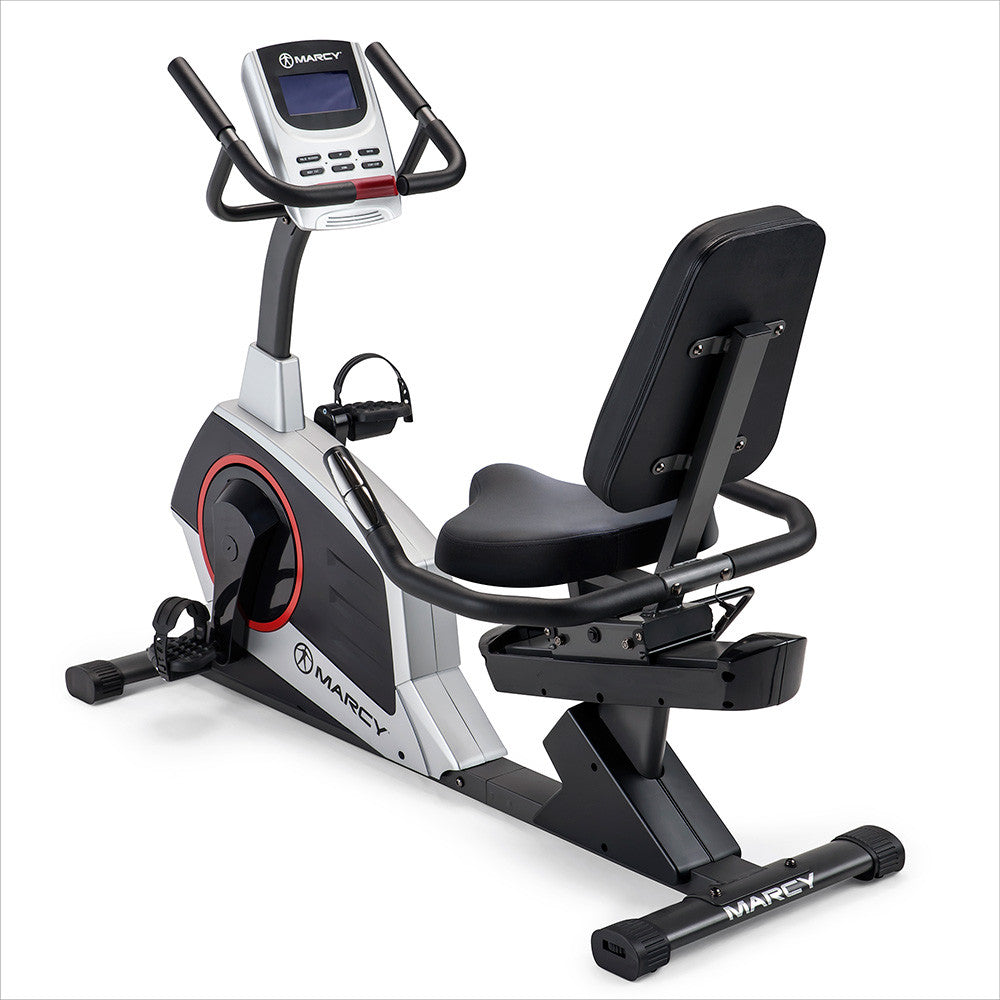 Marcy ME 706 Magnetic Recumbent Exercise Bike for Home Gym - Low Impact Cardio Workout for Seniors & Rehab | Perfect for Small Spaces & Physical Therapy