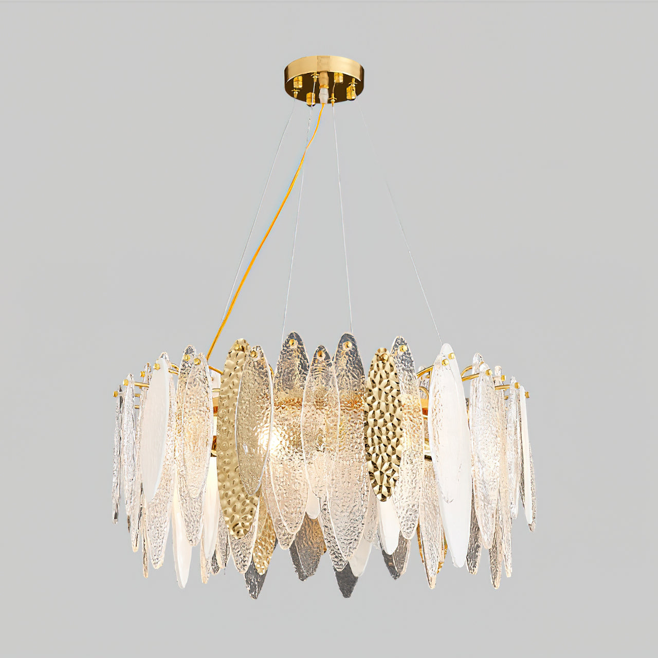 Elegant Lola Glass Chandelier - Modern Crystal Ceiling Light Fixture for Dining Room, Living Room & Bedroom Decor