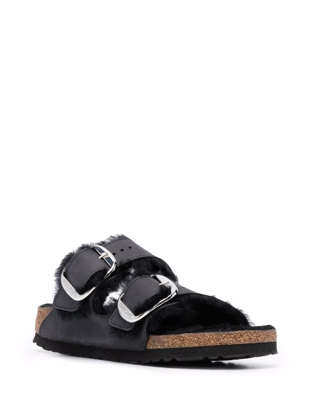Birkenstock Black Sandals for Women & Men - Comfortable Cork Footbed Slides for Walking, Beach, and Everyday Wear