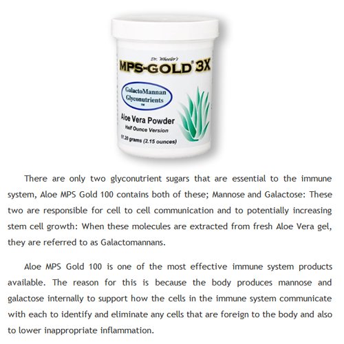 **MPS-Gold 3X Glyconutrient & Aloe Vera Powder Supplement – 61.20g | Immune Support, Digestive Health | Perfect for Smoothies, Shakes & Wellness Routines**