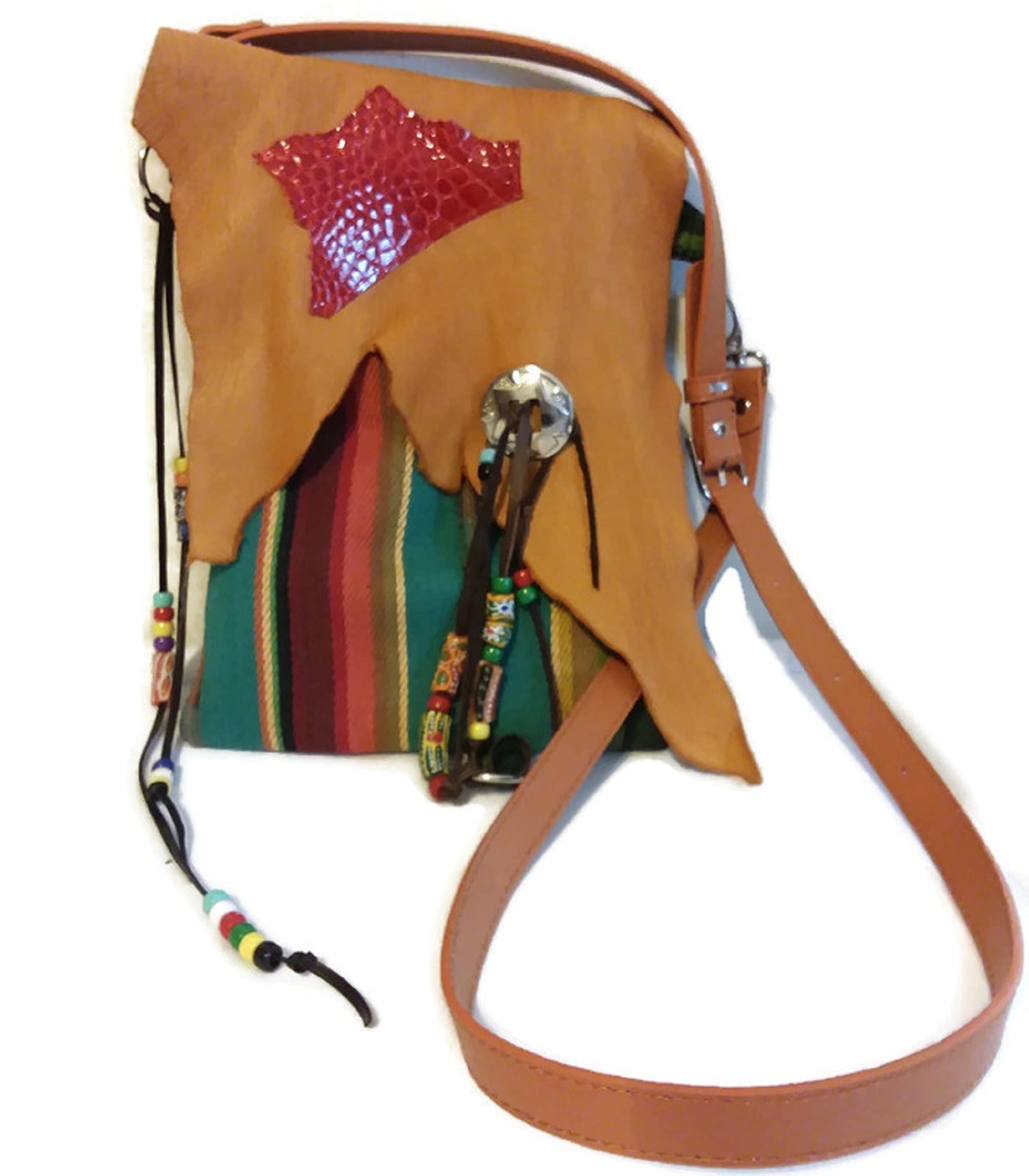 Authentic Native American Style Crossbody Bag - Southwest Blue Tribal Print Handbag for Women | Perfect for Festivals, Travel & Boho Fashion