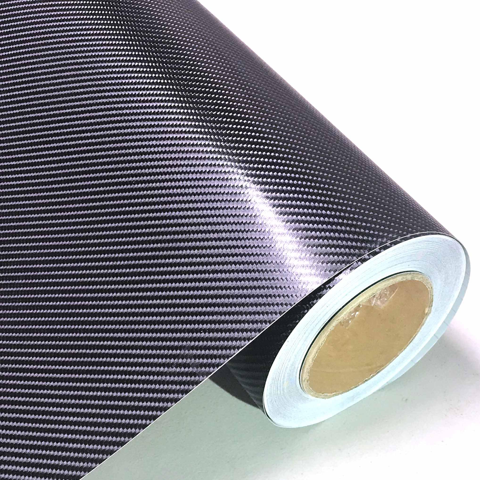 4D Black Carbon Fiber Vinyl Wrap Sticker - Air Release Technology, Anti-Wrinkle, Easy to Install (12