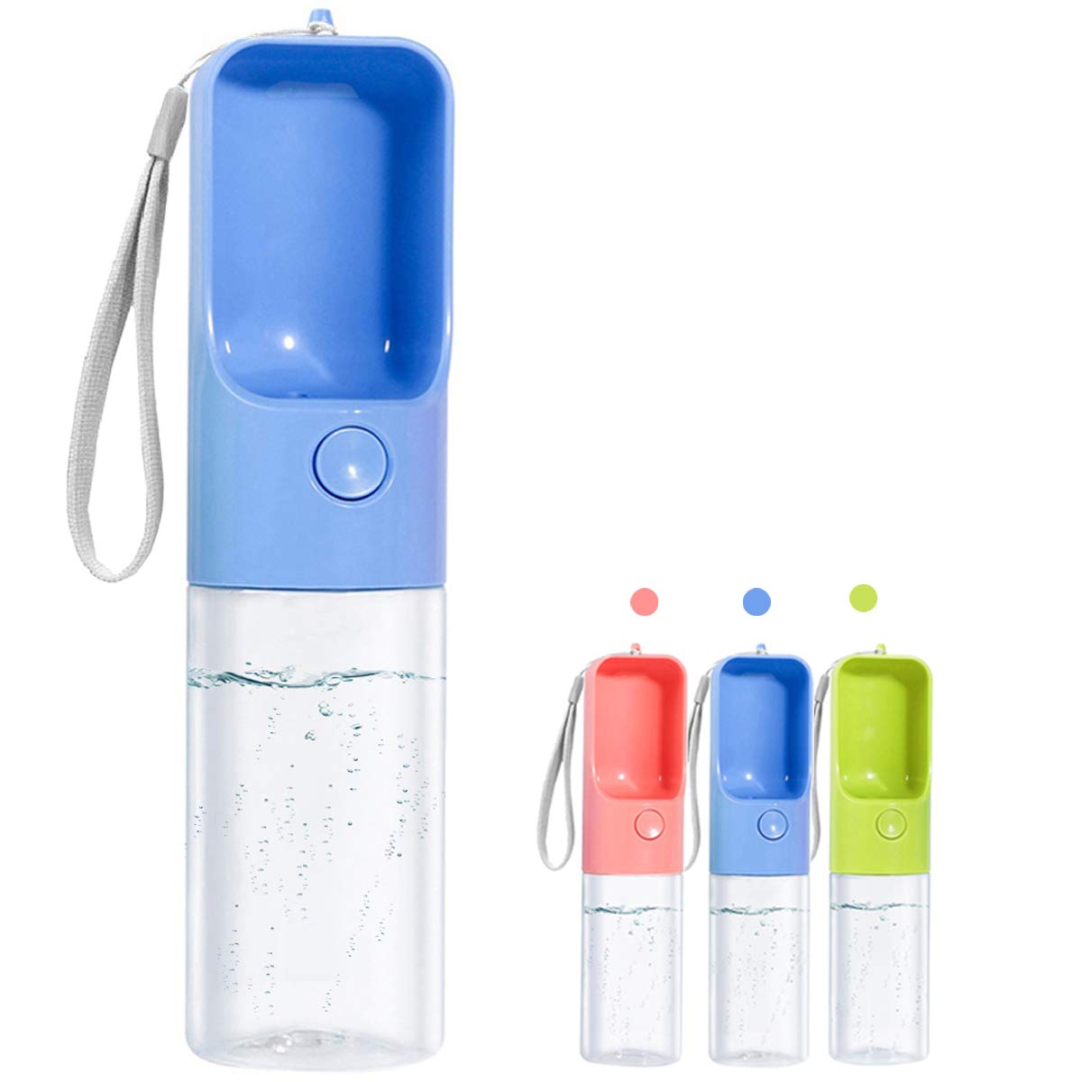 **Sofunii Portable Dog Water Bottle for Walking & Travel - 15oz Leak-Proof, BPA-Free Pet Water Dispenser with Food-Grade Material - Ideal for Hiking, Park, and Outdoor Adventures (Blue)**