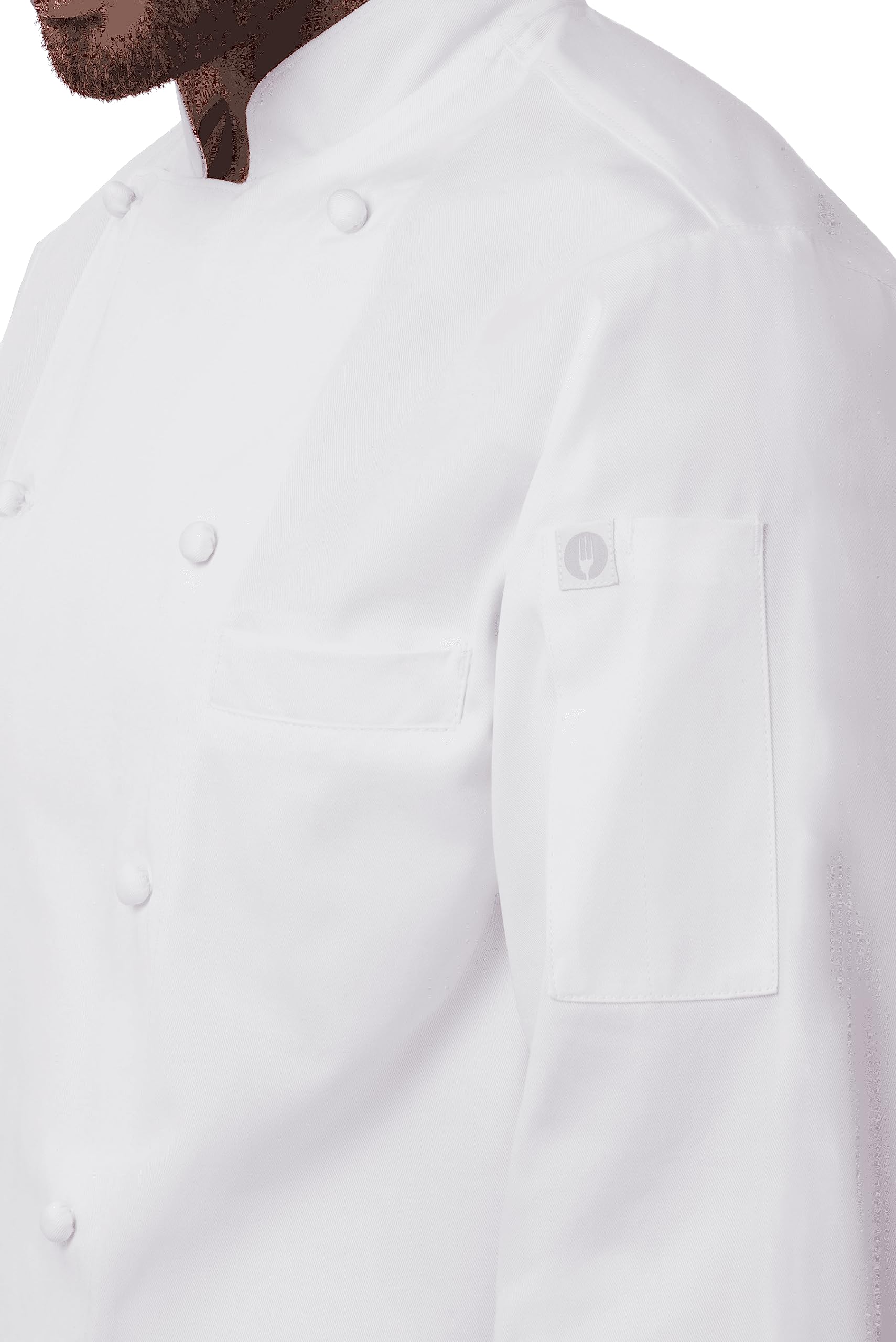 Chef Works Men's Henri Executive Chef Coat - Professional Kitchen Uniform for Cooking, Baking & Culinary Arts - Perfect for Chefs, Bakers & Catering Staff