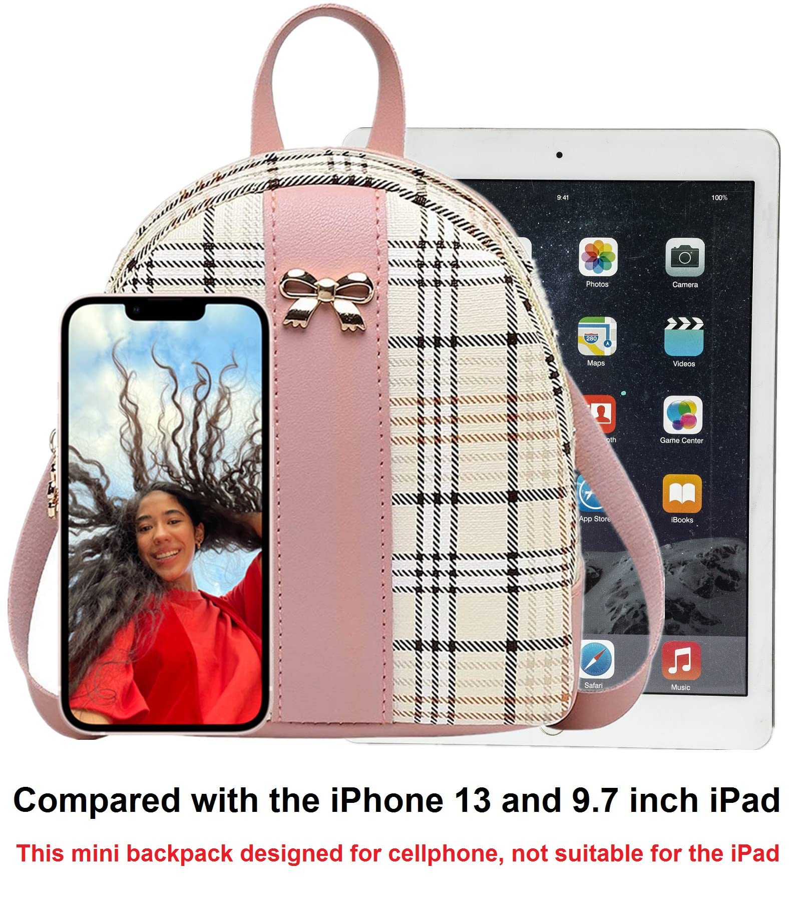 NUWA Mini Backpack Purse for Women - Small Lightweight Crossbody Bag with Wallet for Teens, Trendy Phone Pouch (Pink) - Perfect for Travel, School, Shopping & Daily Use
