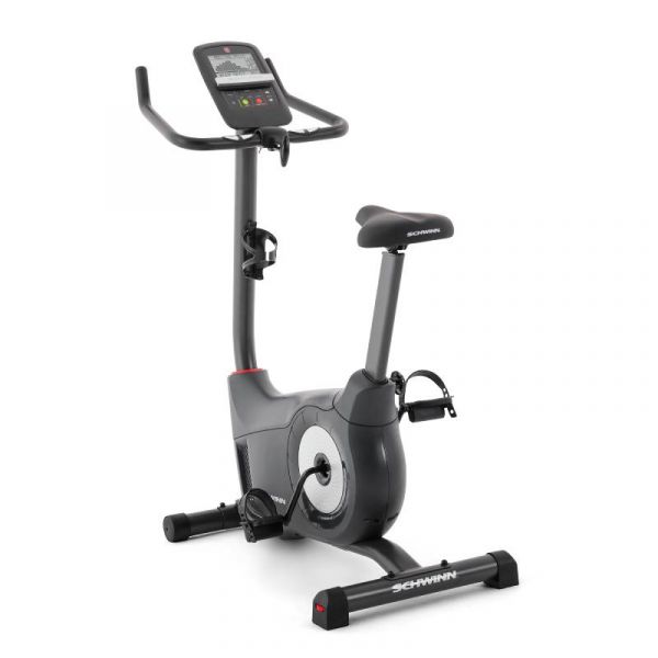 Schwinn 130 Upright Exercise Bike for Home Gym - Indoor Cycling Bike with LCD Display & Heart Rate Monitor - Perfect for Cardio Workouts & Fitness Training