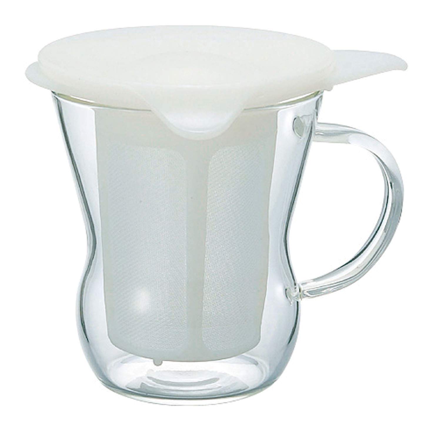 Hario V60 Ceramic Coffee Dripper & Tea Maker - 200ml White Pour Over Brewer for Specialty Coffee & Loose Leaf Tea - Perfect for Home Brewing, Office Use & Gifts