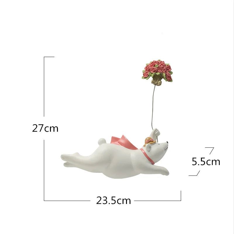Polar Bear Clouds Wall Hanging Decor for Nursery - Cute Arctic Animal Themed Nursery Decor for Baby Room, Kids Bedroom & Playroom - Perfect for Baby Shower Gifts & Children's Room Decoration