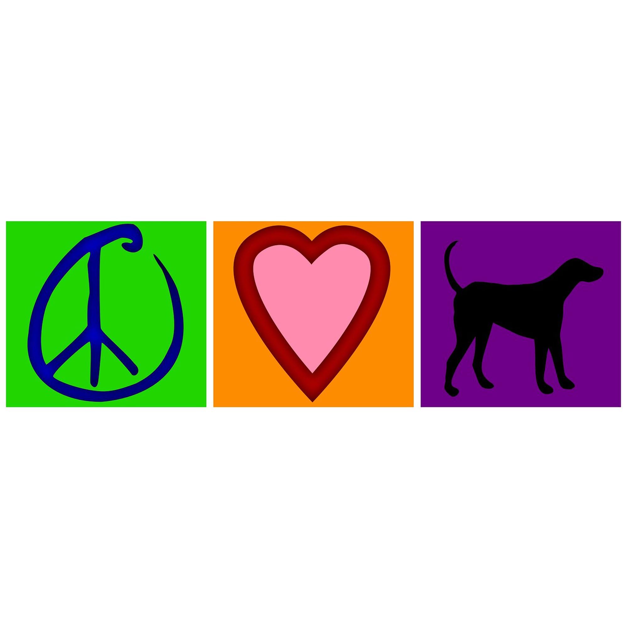 Peace Love Black Labs Oval Car Bumper Sticker - Waterproof Vinyl Decal for Cars, Laptops, Windows | Perfect for Dog Lovers & Pet Owners