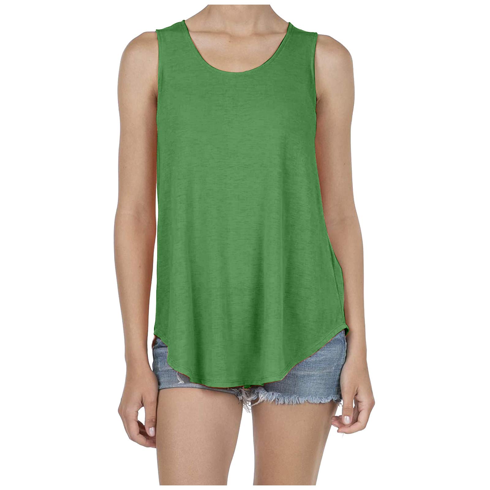NIUQI Women's Workout Tank Tops - Sleeveless Muscle Shirts for Yoga, Running & Gym | Breathable Crew Neck Exercise Tops for Women | Perfect for Fitness, Training & Active Lifestyle