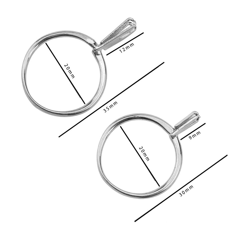 2Pcs Jewelry Ring Holder for Wedding & Gemstone Display - Silver (2 Sizes) - Perfect for Jewelers & Crafting