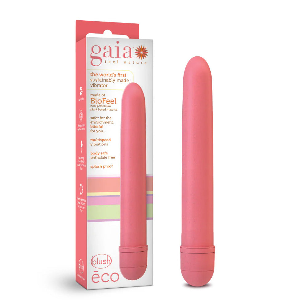 Eco-Friendly Gaia Straight Vibrator - Sustainable & Rechargeable Personal Massager for Relaxation & Stress Relief - Perfect for Home Spa & Self-Care Routines