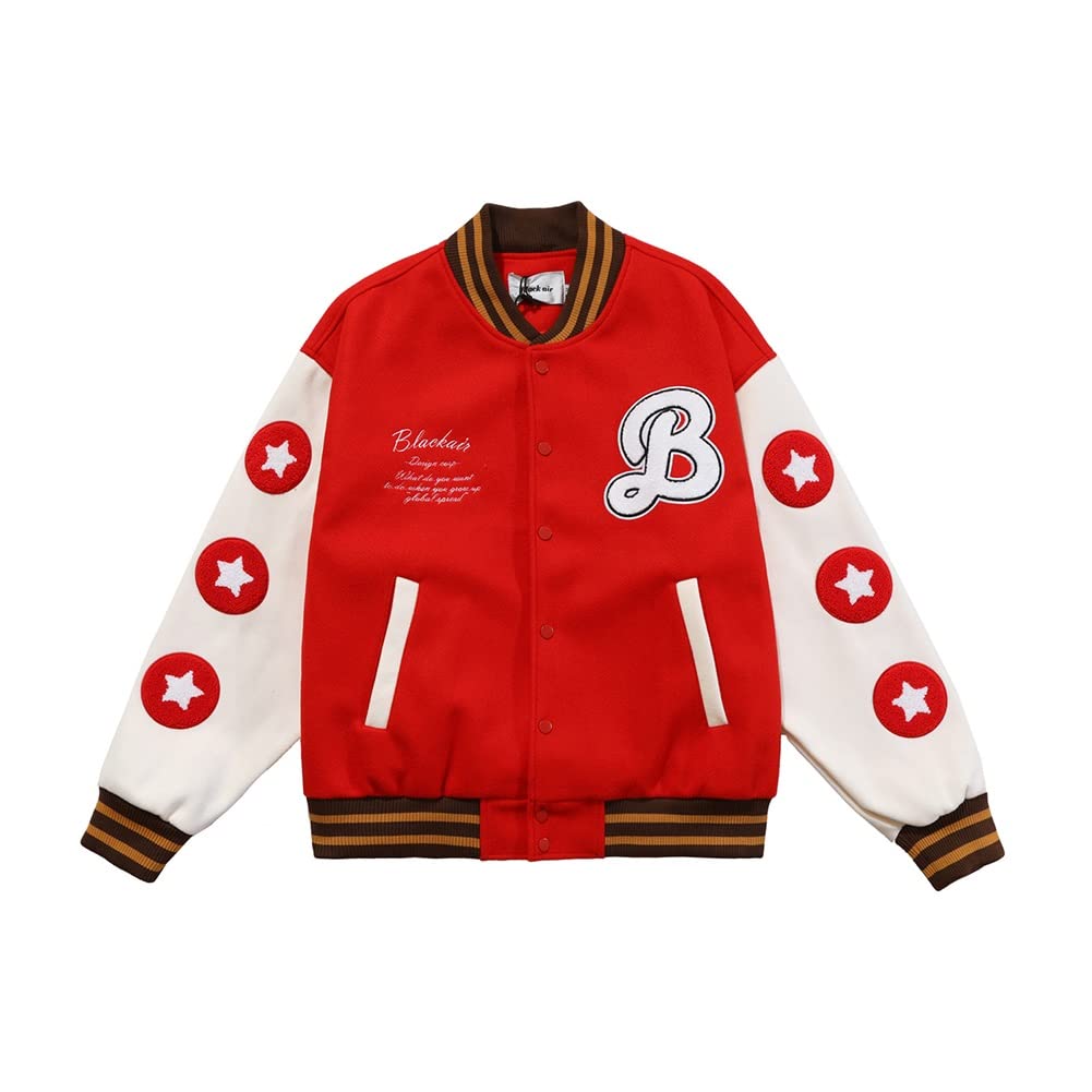 Unisex Slim Fit Varsity Baseball Jacket - Men & Women's Casual Bomber Jacket for High School & College Fashion | Perfect for Sports, Streetwear & Everyday Outfits
