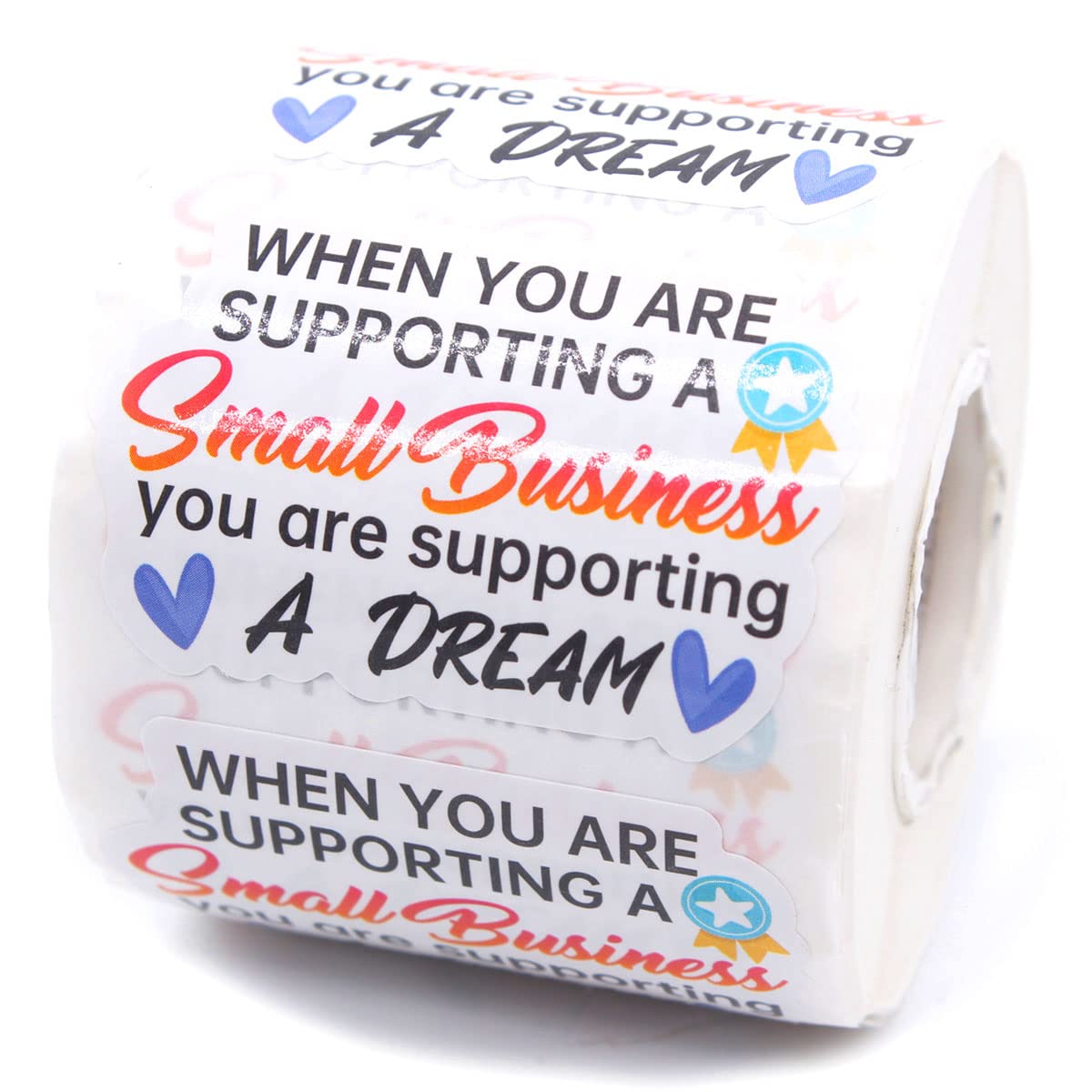 Funny Small Business Stickers - 500 PCS Thank You Stickers for Packaging, Mail & Shipping - Cute 'Supporting a Dream' Business Stickers for Envelopes & Orders - Perfect for Etsy Sellers, Online Shops & Small Business Branding