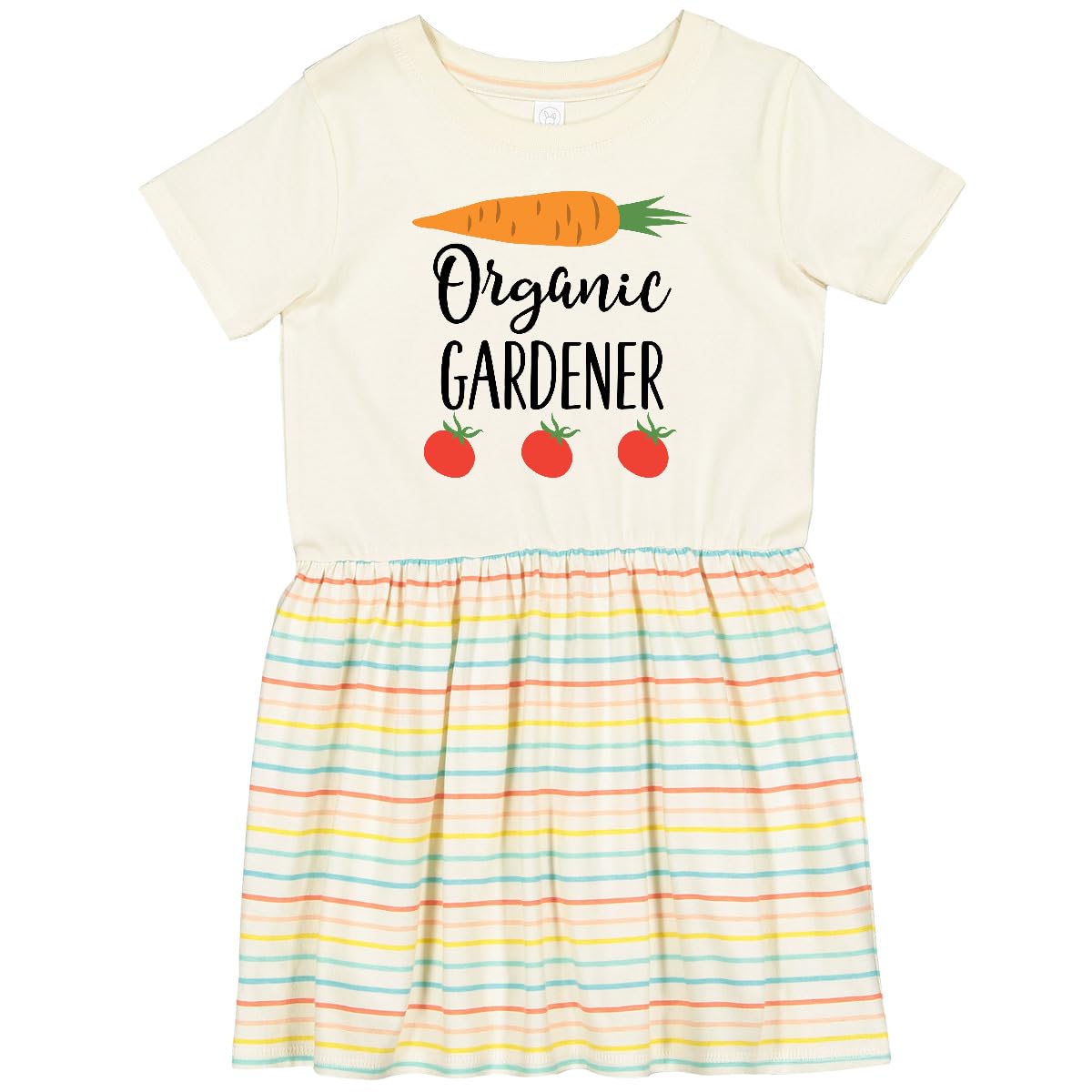 Inktastic Organic Gardening Toddler Dress - Cute & Comfortable Outfit for Little Gardeners - Perfect for Outdoor Play, Gardening Activities & Casual Wear