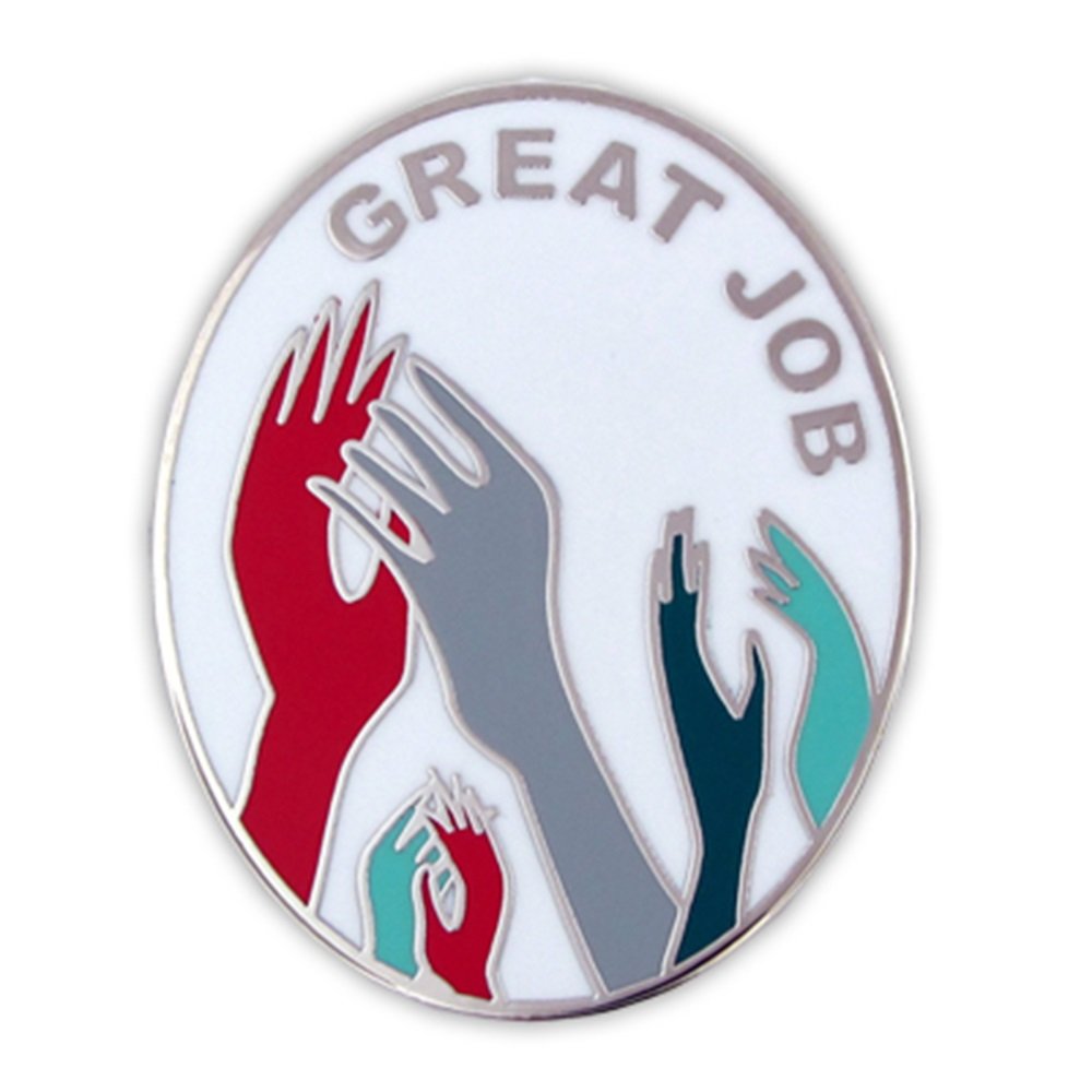 PinMart Professional Great Job Presentation Card & Lapel Pin Set - Perfect for Employee Recognition, Awards Ceremonies & Motivational Gifts