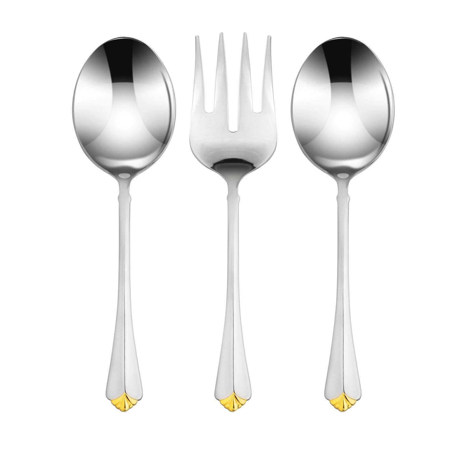 Venezia Collection 75-Piece Gold Flatware Set for 12 - 24Kt Gold Plated 18/10 Surgical Stainless Steel Luxury Silverware Cutlery with Wooden Storage Chest - Perfect for Fine Dining, Weddings & Hostess Gifts