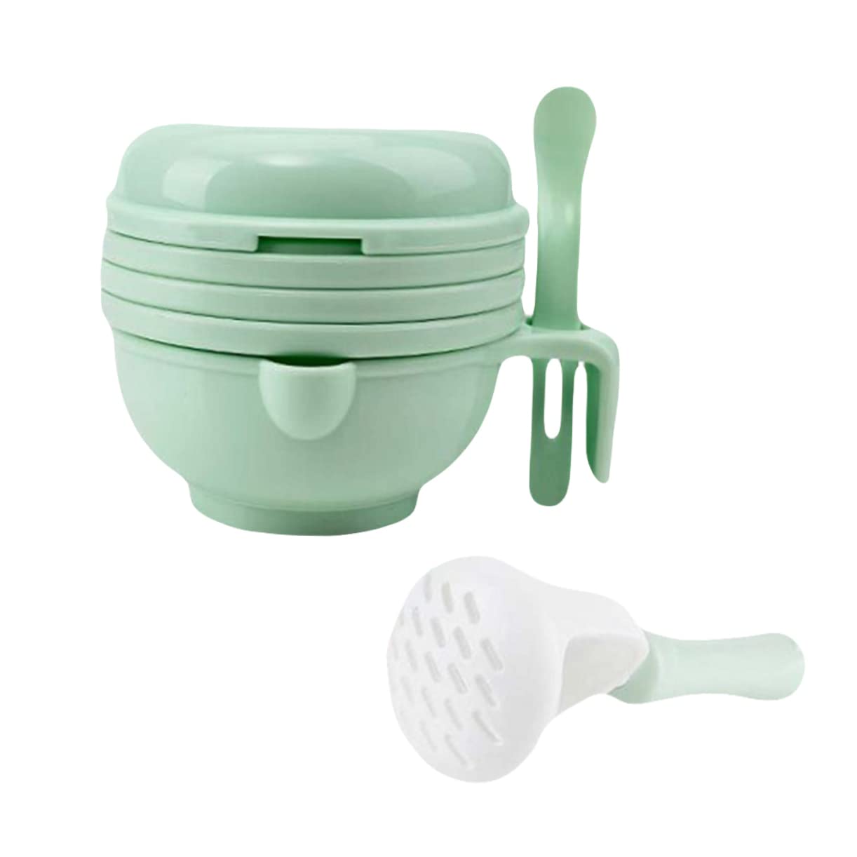 Toyvian Baby Food Bowl Set - Manual Grinding Bowl & Puree Maker for Infants | Weaning Tool with Easy Cleaning & Dishwasher Safe | Perfect for Homemade Baby Food & First Solid Meals