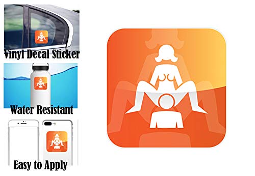 Erotic Sex Positions Guide - Male & Female Illustrated Vinyl Stickers for Couples | Oral, Missionary & More | Bedroom Decor, Laptop & Water Bottle Decals