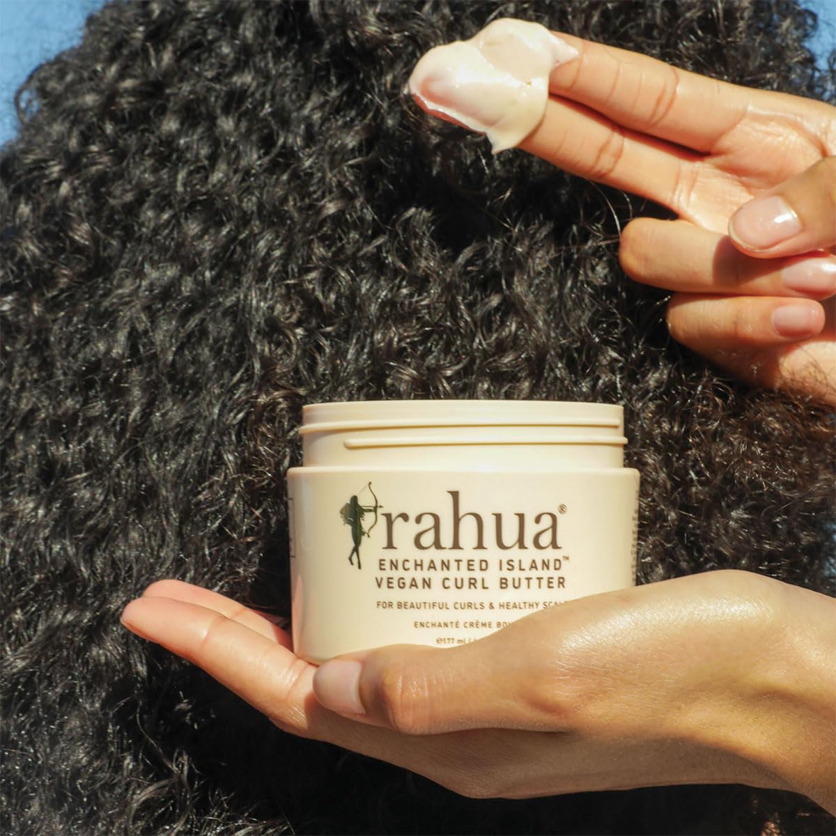 **Rahua Enchanted Island Shampoo & Conditioner Set (9.3 Fl Oz) + Vegan Curl Butter (6 Fl Oz) – Organic Hair Care for Revitalizing, Strengthening & Shine – Perfect for Curly, Dry & Damaged Hair – Salon-Quality Results at Home**    *(Use for: Deep hydration, frizz control, and natural curl definition for healthy, glossy hair.)*