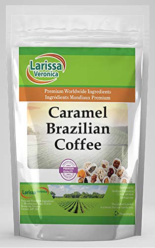 Premium Caramel Flavored Brazilian Coffee Beans - Gourmet Whole Bean Coffee, Naturally Flavored, 4 oz Bag - Perfect for Home Brewing, Office Use & Gift Giving