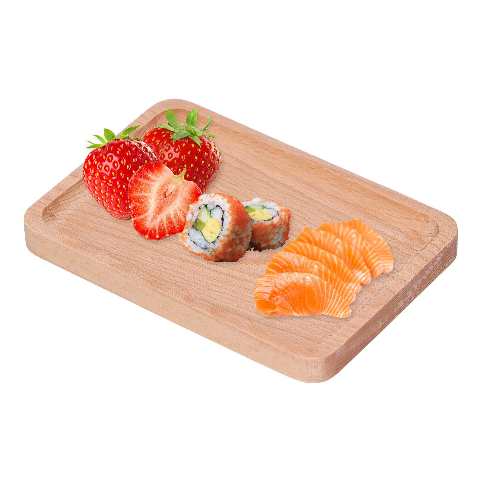 Wooden Serving Trays Set - 2-Piece Rectangular Platters for Desserts, Snacks & Parties
