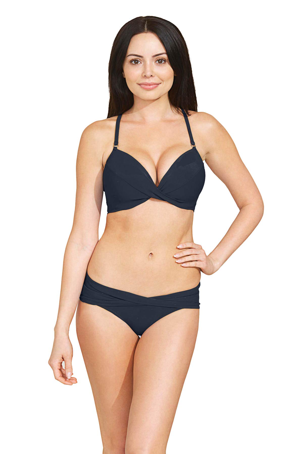 Robin Piccone Women's Ava D-Cup Twist Bikini Top - Sexy Swimwear for Beach, Pool & Vacation | Supportive & Stylish Bikini Top for Women