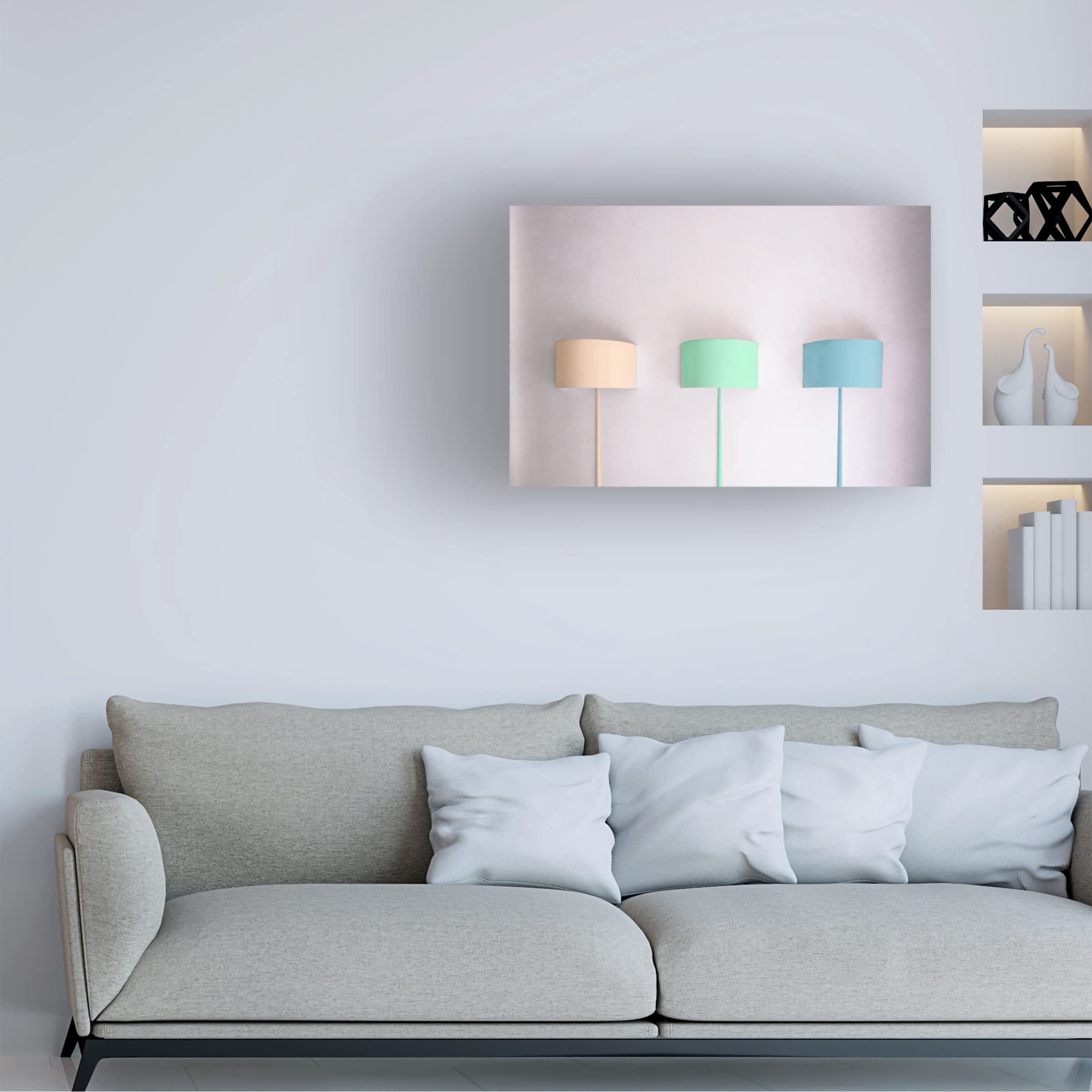 Harry Verschelden Pastels Canvas Art Print - Modern Abstract Wall Decor for Living Room, Bedroom & Office - Trademark Fine Art Collection