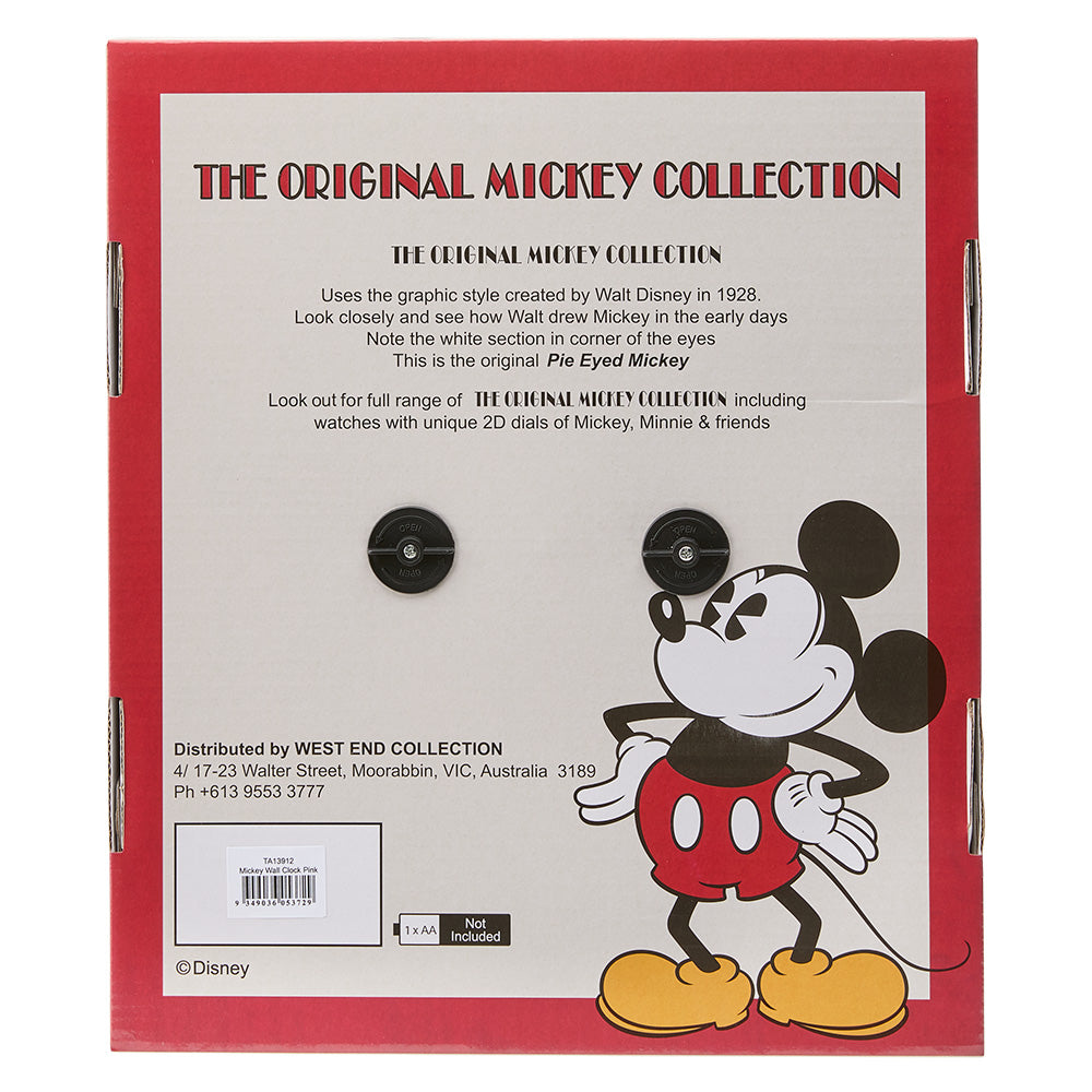 Disney Mickey Mouse Wall Clock - Battery Operated Silent Non-Ticking Decorative Clock for Kids Room, Kitchen, Office - Perfect Gift for Disney Fans