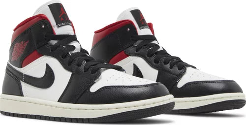 Air Jordan 1 Mid 'Gym Red' and White Panda Women's Basketball Shoes (2023) - Stylish Sneakers for Casual Wear, Gym Workouts & Street Fashion