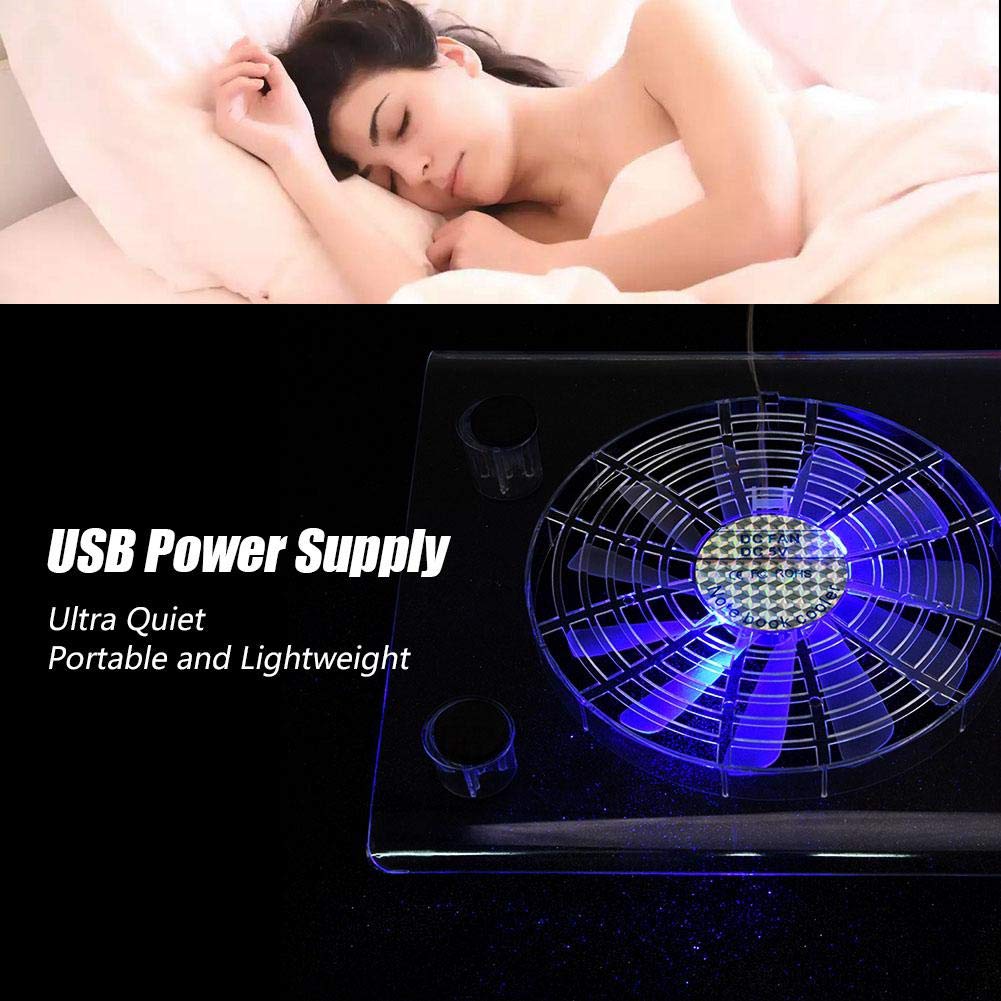 Ultra Quiet USB Laptop Cooling Pad with 6 RGB LED Fans - Adjustable Ergonomic Stand for Gaming Laptops, PS3, PC (Ideal for Gaming, Office Work & Long Computing Sessions)