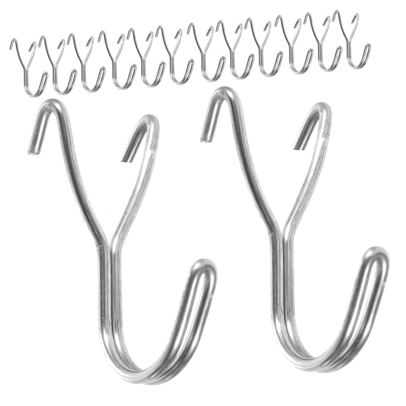 GLEAVI 30 Pack Stainless Steel Pegboard Hooks - Small Utility Hooks for Garage, Workshop & Home Organization - Heavy Duty Shelf Hooks for Peg Board Storage & Tool Hanging