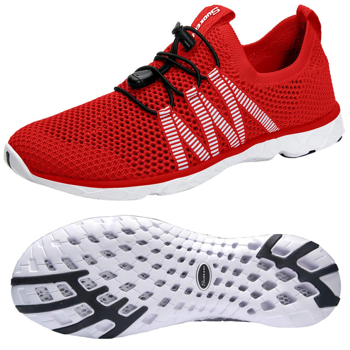 SUOKENI Men's Quick-Dry Slip-On Water Shoes for Beach, Swimming, Surfing & Water Sports - Lightweight & Comfortable Aqua Shoes for Outdoor Activities