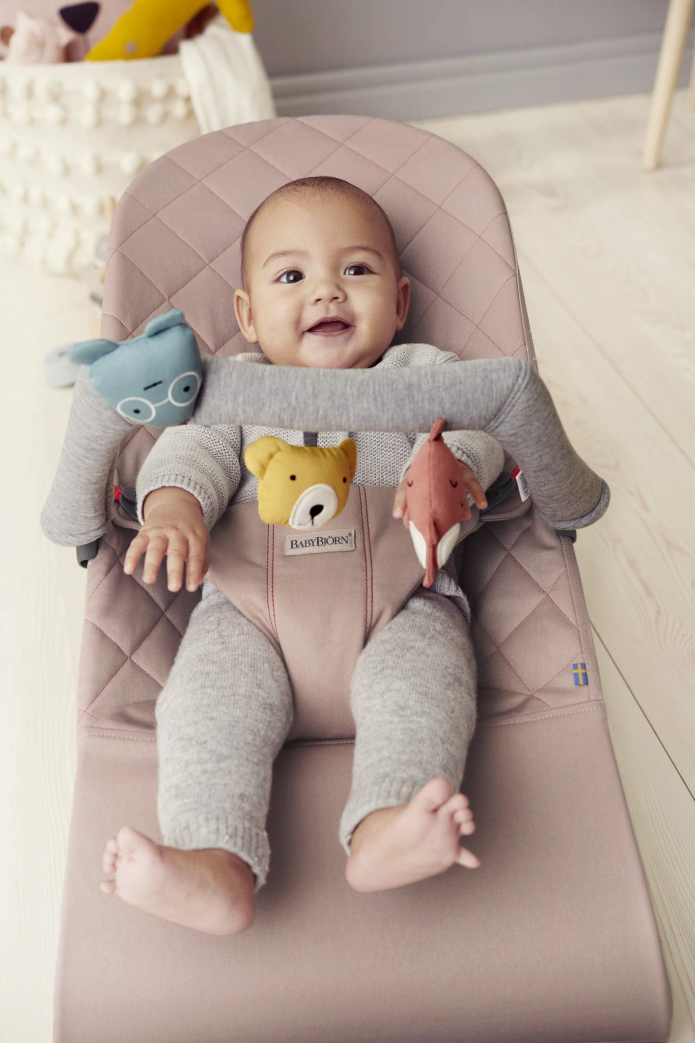 BabyBjörn Soft Friends Toy for Bouncer - Interactive Baby Play Mat with Textured Surfaces | Perfect for Tummy Time, Sensory Development & Playtime Fun