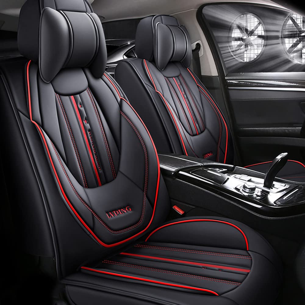 Maidao All-Weather Custom Fit Car Seat Covers for Lexus RX 350 (2012-2017) - 5-Piece Full Set with Airbag Compatibility | Waterproof Leatherette Seat Protectors for Front & Rear Seats | Durable, Wear-Resistant Car Accessories for Daily Commute & Road Trips