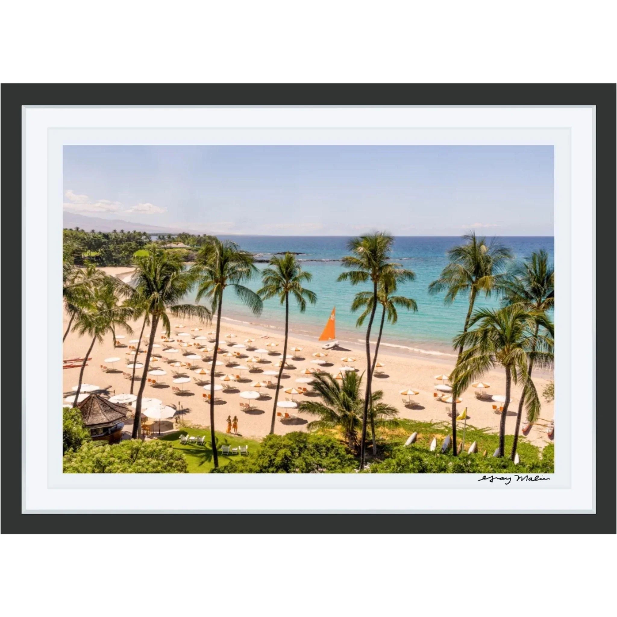 Gray Malin Mauna Kea Beach Vista Print - Tropical Wall Art Decor for Home, Office & Beach House